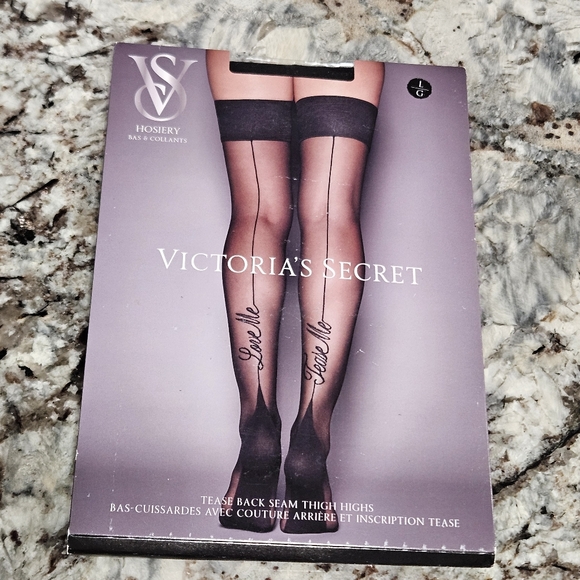 Victoria's Secret Accessories - Victoria's Secret Black Thigh Highs - TEASE